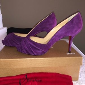 New Christian Louboutin Verde 90  amethyst 38
